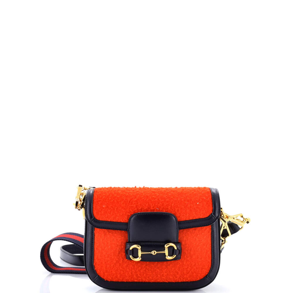 Gucci Horsebit Shoulder Bag Wool Mini #244776G15B